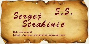 Sergej Strahinić vizit kartica